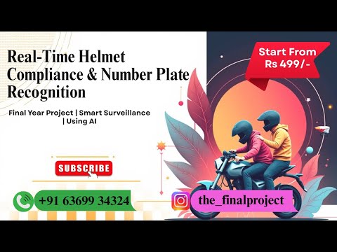 🚨 Real-Time Helmet Compliance & Number Plate Recognition Using AI | Buying Details In DesCription