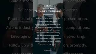 Secrets to Effective Networking and Pitching #NetworkingNinja #PitchPerfect #EffectiveNetworking