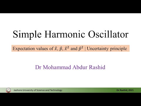 QM17: Quantum harmonic oscillator, Expectation values of operators, uncertainty principle