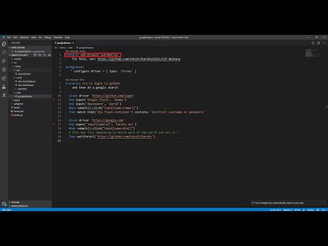Karate | Quick start | With VS code | Using a ZIP Release
