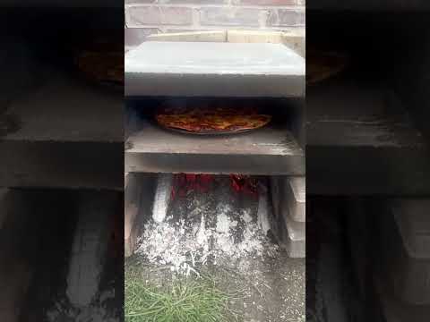 Makeshift pizza oven