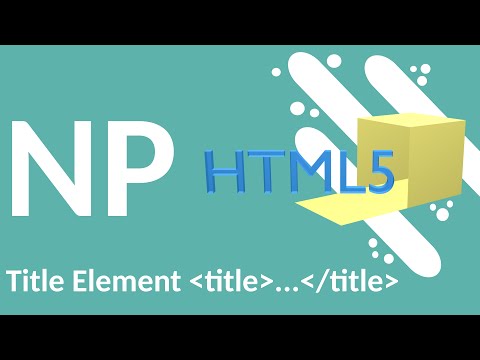 HTML5 Course: Element Title & Favicon.