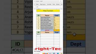 Filter Function -Excel