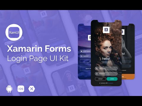 XamUI Xamarin Forms Login Page UI Kit