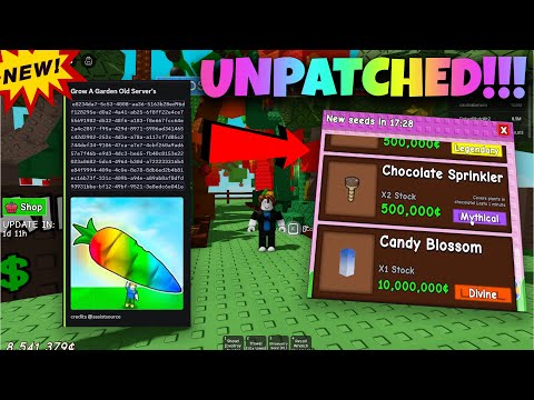 Grow A Garden Script: NEW BEST Easiest Candy Blossom Method & Old Server Finder