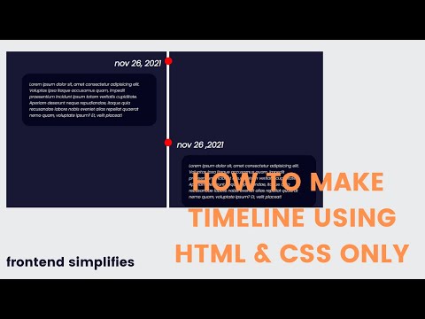 How To Create Vertical Timeline Using HTML & CSS || Create Responsive Vertical Timeline