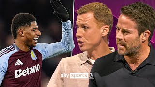 "He looks like he's loving every second of it" | Redknapp & Sidwell on Rashford's start at Villa