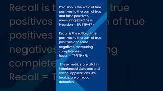 AI Q&A  29 : What Are Precision and Recall in AI? #ai #artificialintelligence #techiesplusacademy