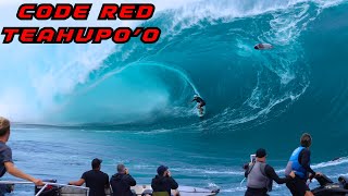 CODE RED TAHITI, BIGGEST WAVES IN 15 YEARS 50ft+ - TEAHUPO’O