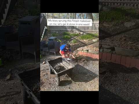 Fire pit makeover in one week! #patioliving #diyproject #diyhomedecor #firepit #patiodesign #homediy