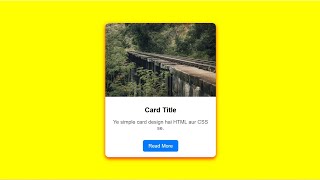 HTML CSS Card Design for Beginners | Simple UI Card 