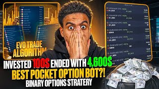INVESTED 100$ ENDED WITH 4,600$ BEST POCKET OPTION BOT?! | BINARY OPTIONS STRATEGY