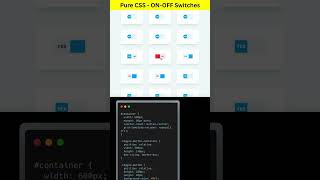 Pure CSS ON/OFF Switches | Toggle Button UI with HTML & CSS Only #coding #htmlcssjs