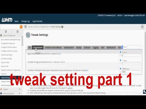 WHM Tweak Settings , tweak settings in whm part 1