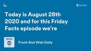 Friday Facts | August 28, 2020