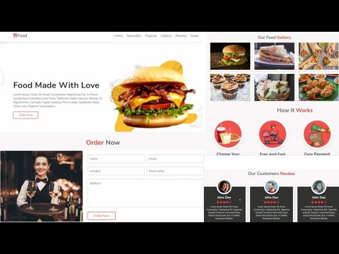 how to make food website in html and css||Part 2||Step by Step |  Make Coding Easi