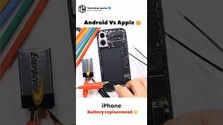 Samsung Vs Xiaomi Vs iPhone 🤔#Battery peplacement🤔#which one is easier🤡