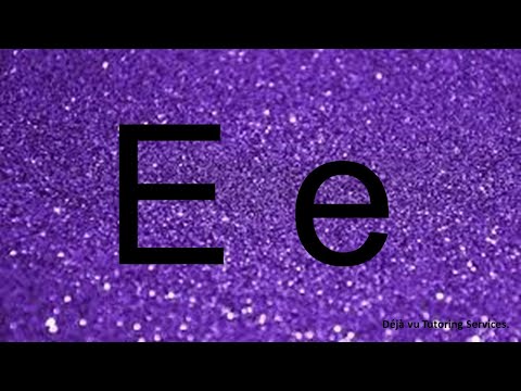 Letter E Funky Flashcards.