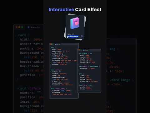 How to Design Interactive Card Effect | Card Effect #shorts #shortsviral