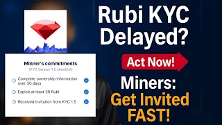 Rubi Network KYC Update: Why You Haven’t Gotten Yours Yet (And How to Fix It FAST!) 🚀