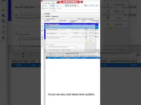 Recalculate Assignment Costs in P6 (Part 1)