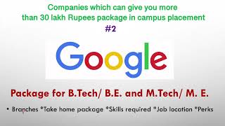 Google placement and package | IIT and NIT Placement and Package  | Job Description| Skill
