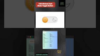 #css Minimal #darkmode #toggle #button #html5 #scss #css #code #codingtips #coding