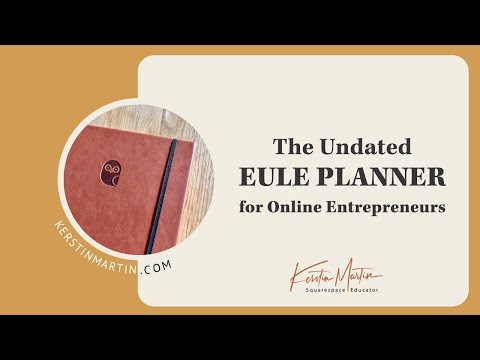 Meet the Undated Eule Business Planner for Online Entrepreneurs