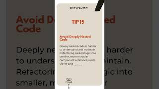 Avoid Deeply Nested Code #coding #programming