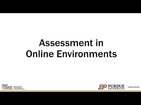 Assessment in Online Environments