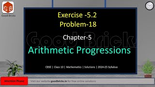 Arithmetic Progressions | Exercise-5.2 | Problem - 18 | Chapter-5 |CBSE |Class-10|Math #cbseclass10