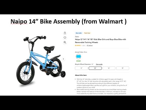 Naipo 14" Kid's Bike Assembly (from Walmart)