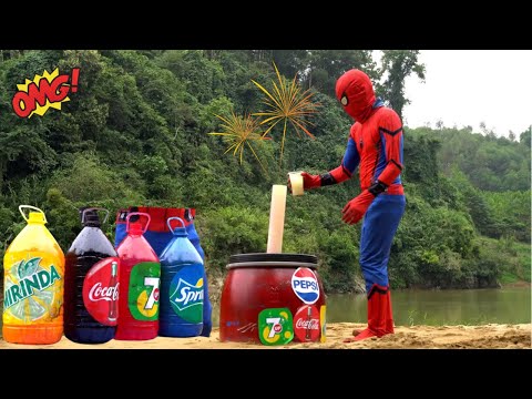 Coca mentos fanta vs Sunlight💥 Experiment Spider man💥 Zed Experiment