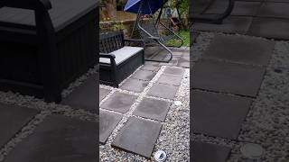 How to Lay A Patio on Grass | Pavers on Top of Grass #shorts #patio #diy #diyprojects #pavers