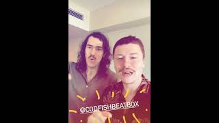 Two Legends of the beatbox community Codfish and Dlow LanigirO duet cover