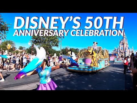 🤩Disney's 50th Anniversary Celebration + Stunning Fireworks Show at the Magic Kingdom