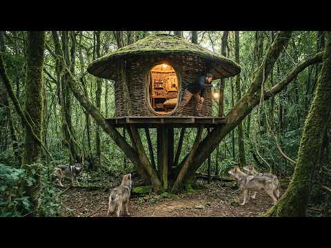 150 Days I Built a House, Survived Alone, Caught and Cooked Food in the Rainforest