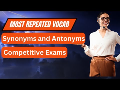 Important Vocab synonyms and antonyms| Vocab easy to learn | competitive exams Vocab