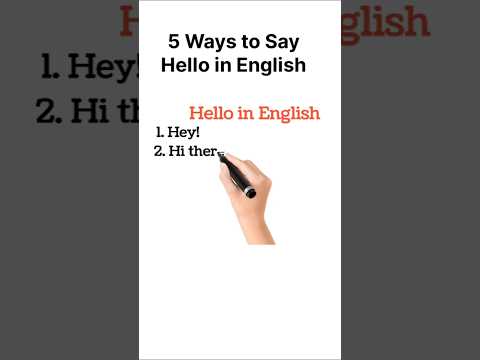 5 Smart Ways to Say "Hello" in English 💬 #Shorts #spokenenglish