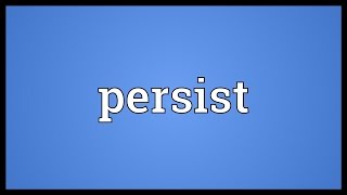 Persist Meaning