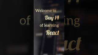 Day 14 of Learning React reactjs #react #javascript #coding #challenge #programming #code
