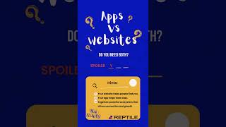 📖 New blog: Apps vs Websites — Do You Need Both? #reptileapp #nocodeapps