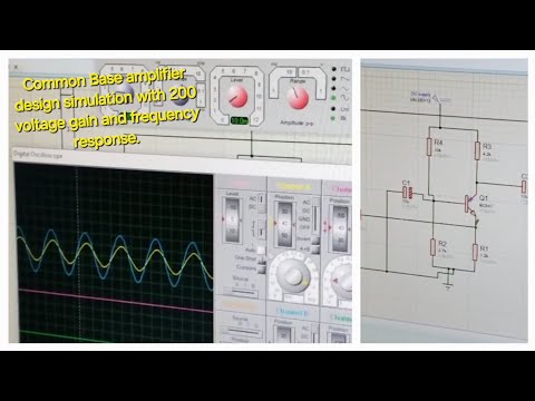 Designing of  Common base amplifier with voltage gain 200 and observation of frequency response.