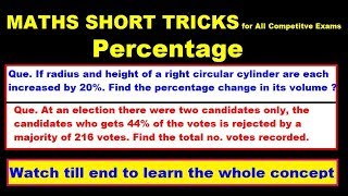 Polytechnic Maths Tricks Percentage | SSC | Railway | CTET | Delhi Polytechnic, up polytechnic 2021