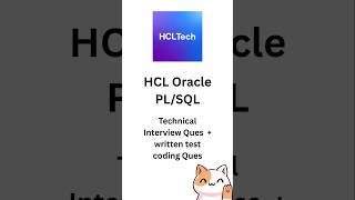 HCL INTERVIEW QUESTIONS 🔥|Oracle PL/SQL🔥 #hcl #oracle #plsql #interviewexperience