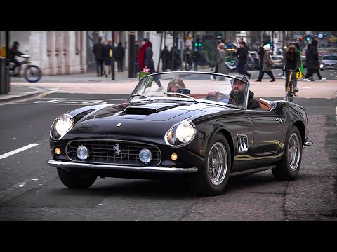 Classic Cars Leaving a Car Show in London February 2025