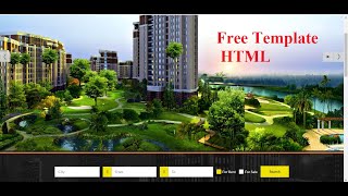 Free source code template html and css  modern Real estate