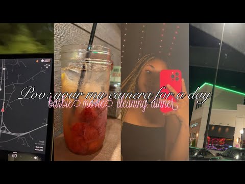POV: your my camera for a day || Barbie Movie + Dinner + Deep Cleaning