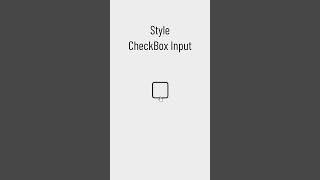 Style CheckBox Input With Html and Css Only #css #html #code #animation #checkbox