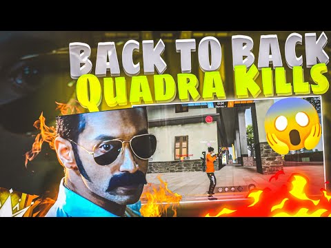 Back 2 Back Quadra Kills in Free Fire 🔥 || Ranga Bhai on Fire 😈